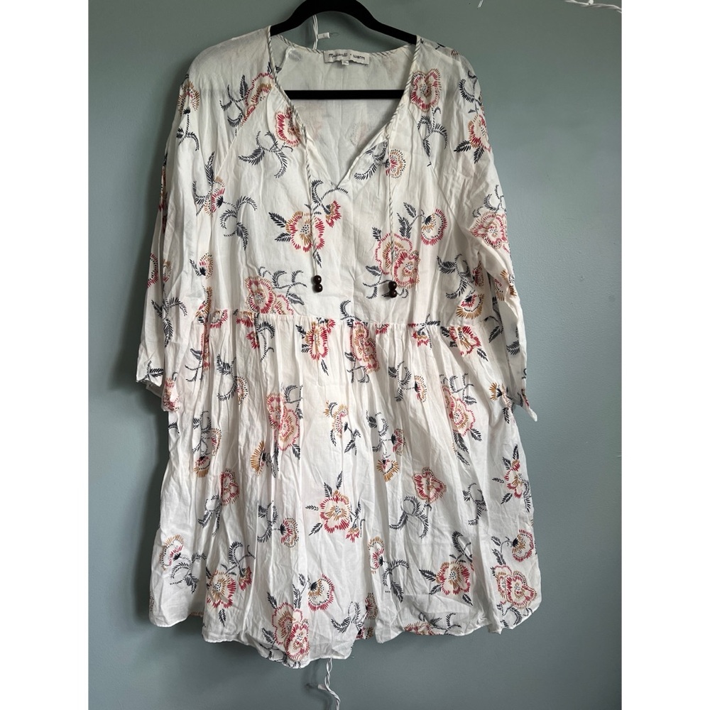 Madewell Floral White Dress
